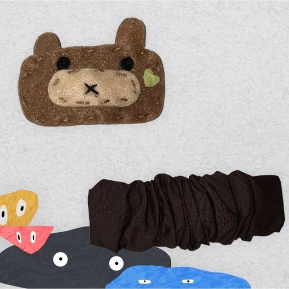 SET OF 4 Teddy Bear Hair Clips - Picture 4 of 9